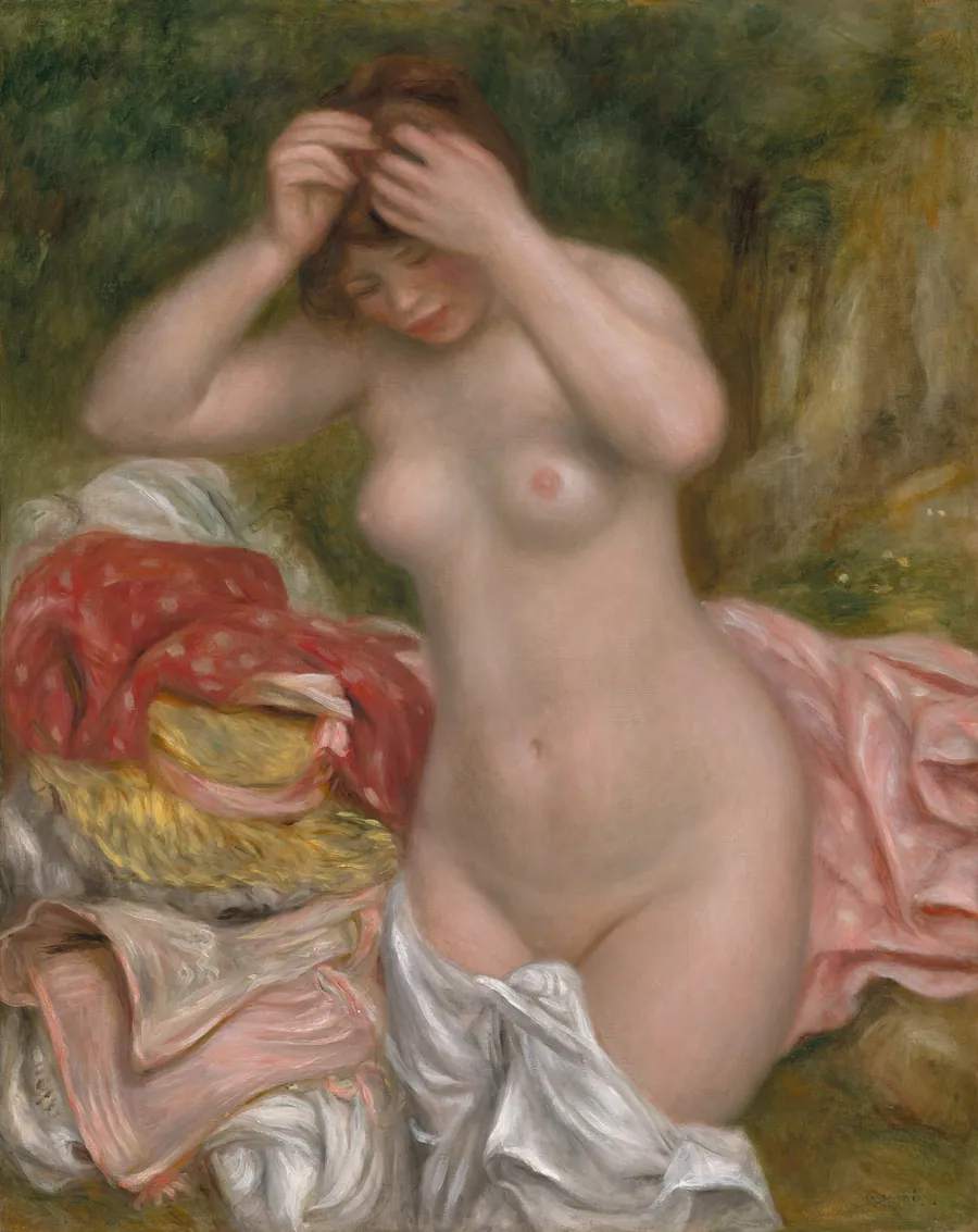 Bather Arranging Her Hair by Auguste Renoir