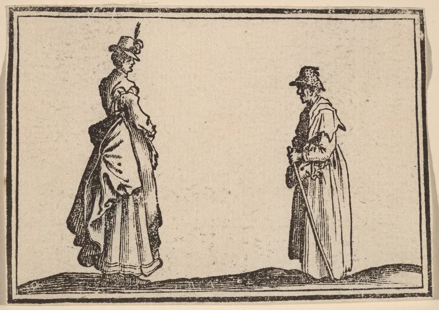 Two Women in Profile by Edouard Eckman