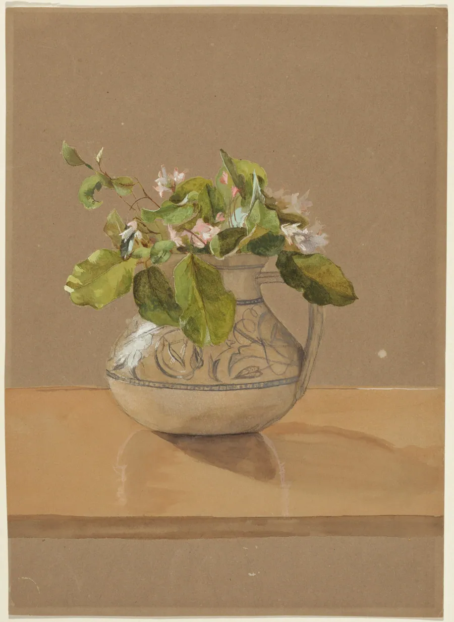 Flowers in a Pitcher by Fidelia Bridges