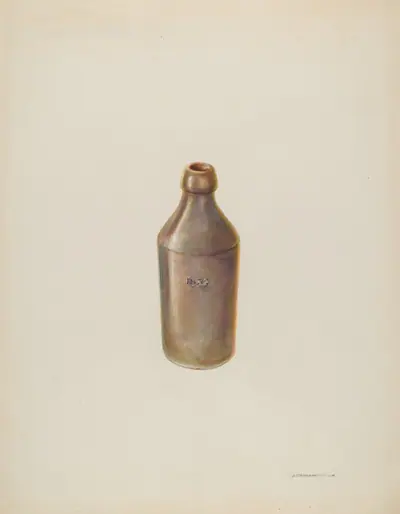 Earthenware Ale Bottle