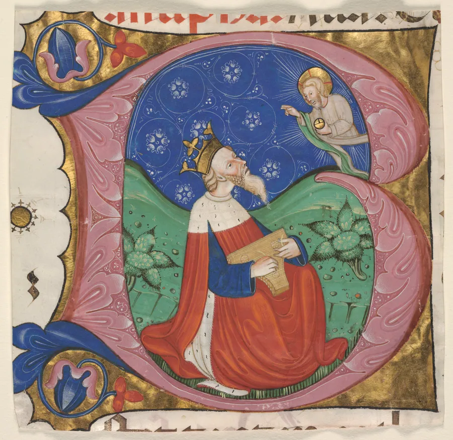 Initial "B" (eatus Vir) from a Choir Psalter by Master of the 'Vitae Imperatorum'