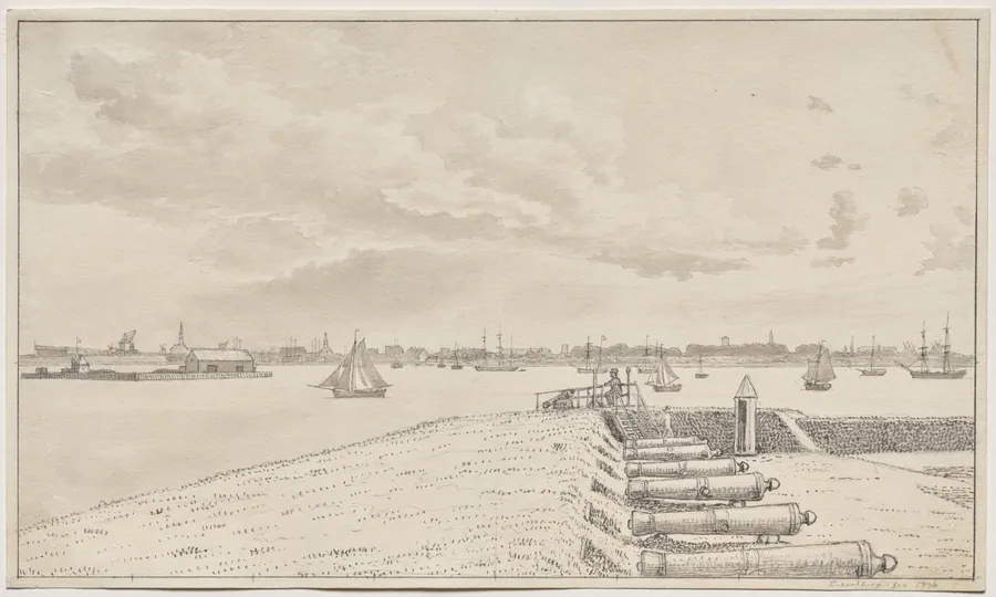 View from the Battery toward the City by Christoffer Wilhelm Eckersberg