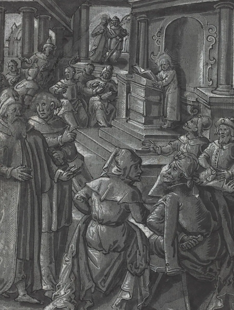 Christ Healing the Lame [verso] by German 16th Century