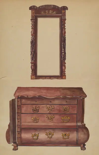 Drawers and Mirror