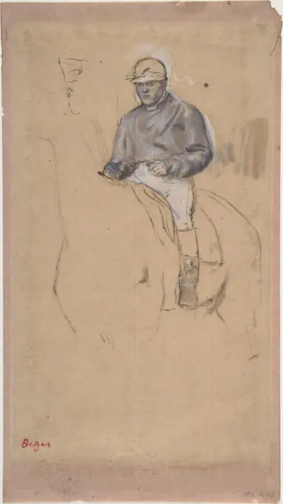 A Jockey on His Horse