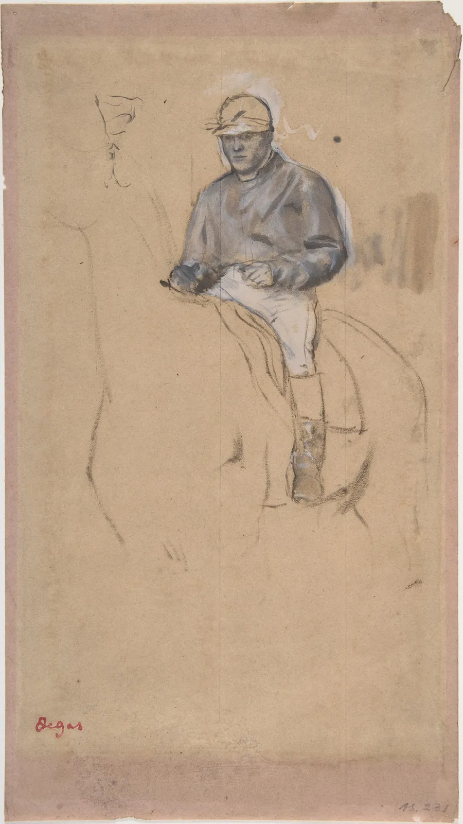 A Jockey on His Horse by Edgar Degas