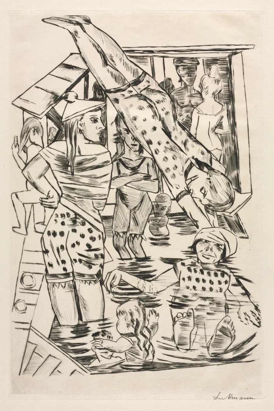 Women's Bath by Max Beckmann