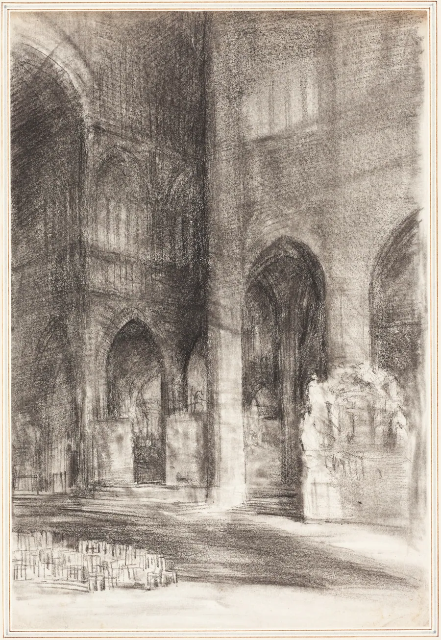 A Cathedral Nave by Arthur Frederick Payne