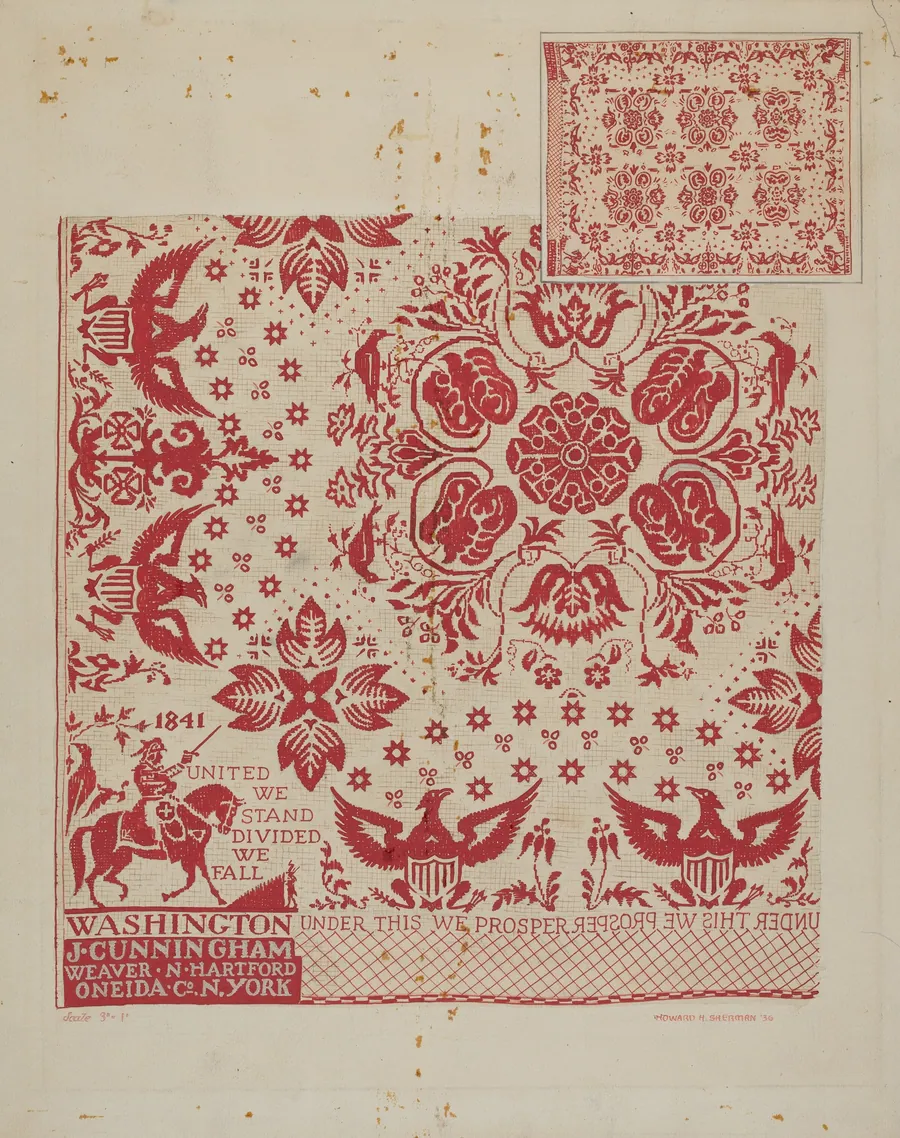 Handwoven Coverlet by Howard H. Sherman
