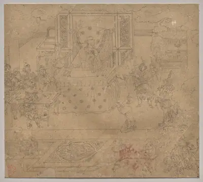 Album of Daoist and Buddhist Themes: Kings of Hells: Leaf 30