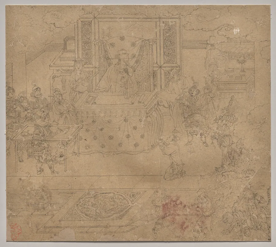 Album of Daoist and Buddhist Themes: Kings of Hells: Leaf 30