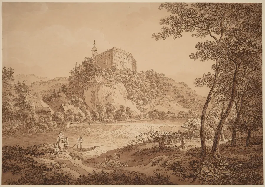 View of Castle Sachsenburg by Adrian Zingg