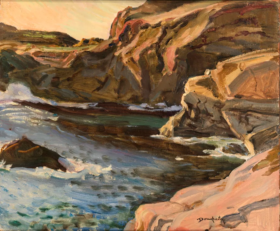 California Cliffs by Paul Dougherty, born Brooklyn, NY 1877-died Palm Springs, CA 1947