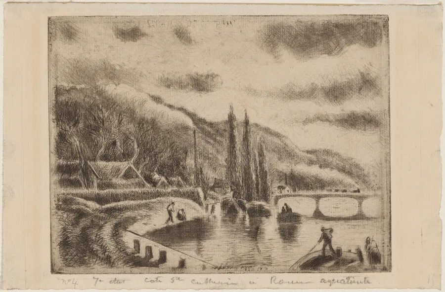 Côte Sainte-Catherine, à Rouen by Camille Pissarro