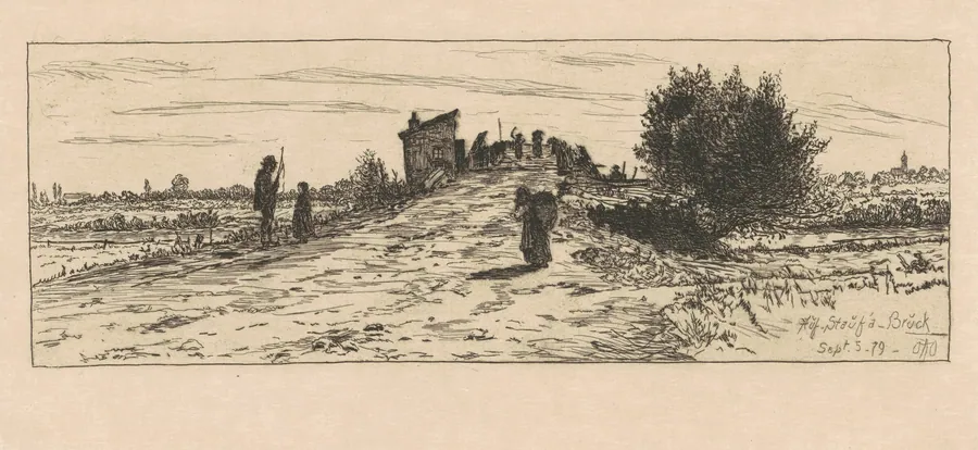 Aŭf Staŭfá Brŭck by Otto Henry Bacher