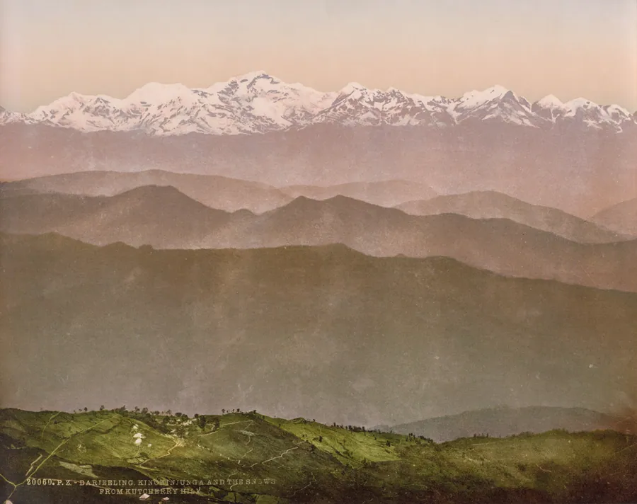 Darjeeling. Kinchinjunga and the Snows from Kutcherry Hill by Photoglob Co.