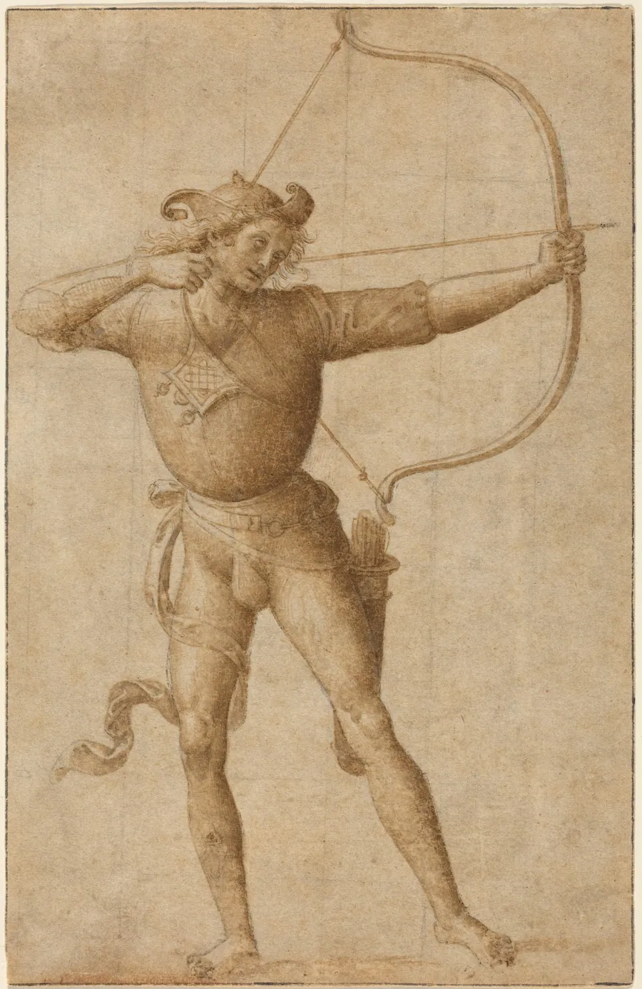 Archer Drawing a Bow by Italian 16th Century