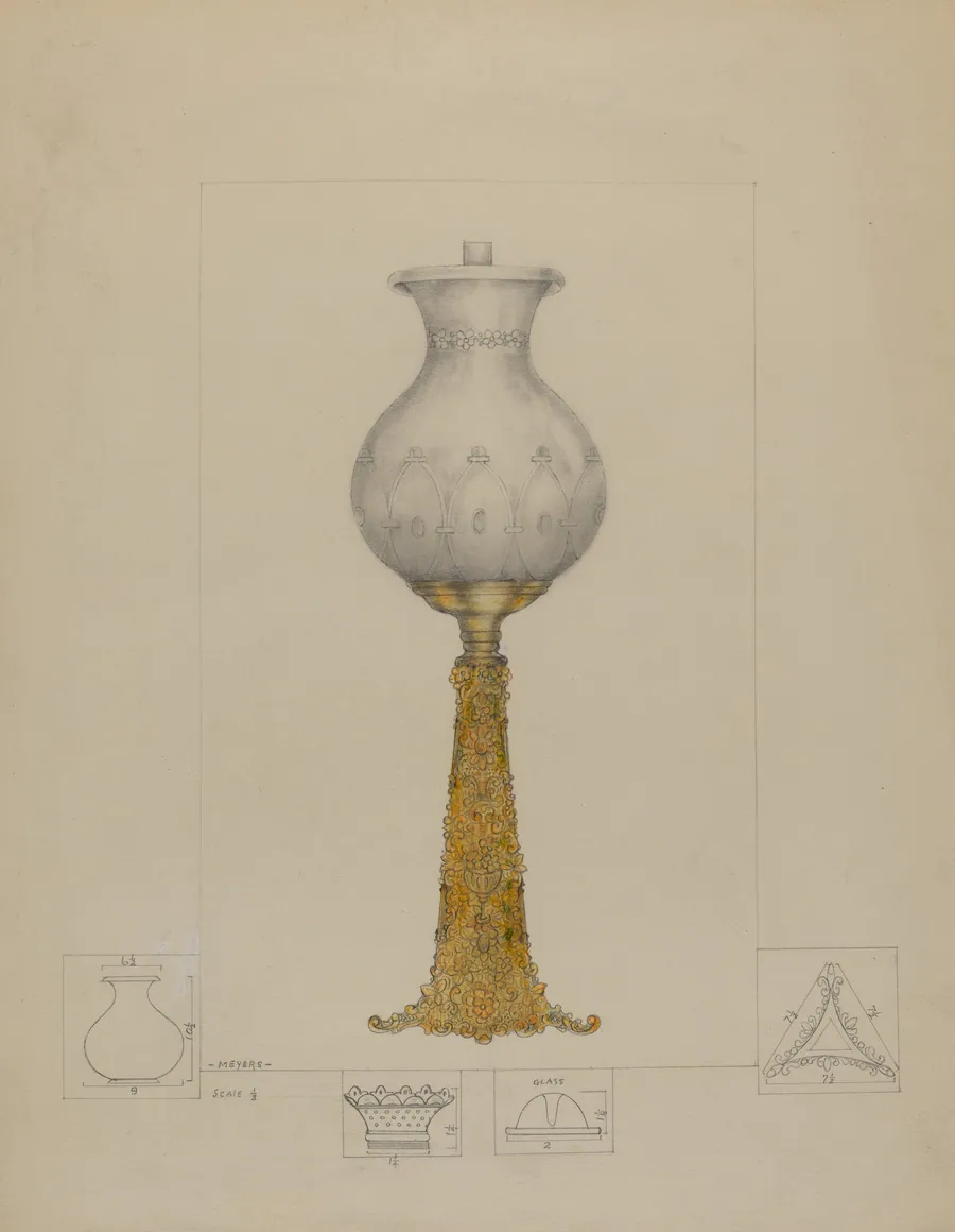 Metal Base Lamp by Henry Meyers
