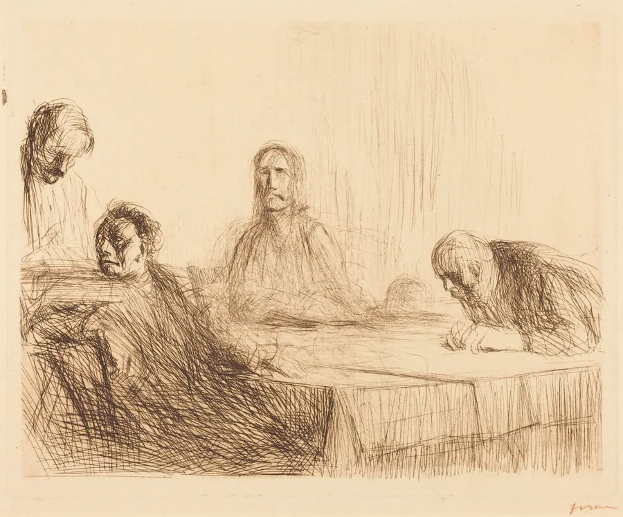 Le repas à Emmaus (2e planche) (The Supper at Emmaus) (second plate) by Jean-Louis Forain