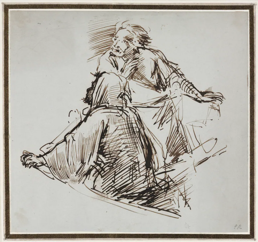 Two Male Figures by George Richmond