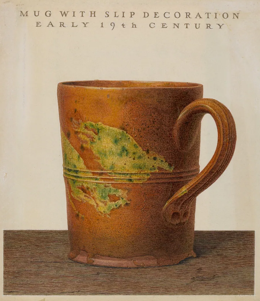 Mug with Slip Decoration by John Matulis