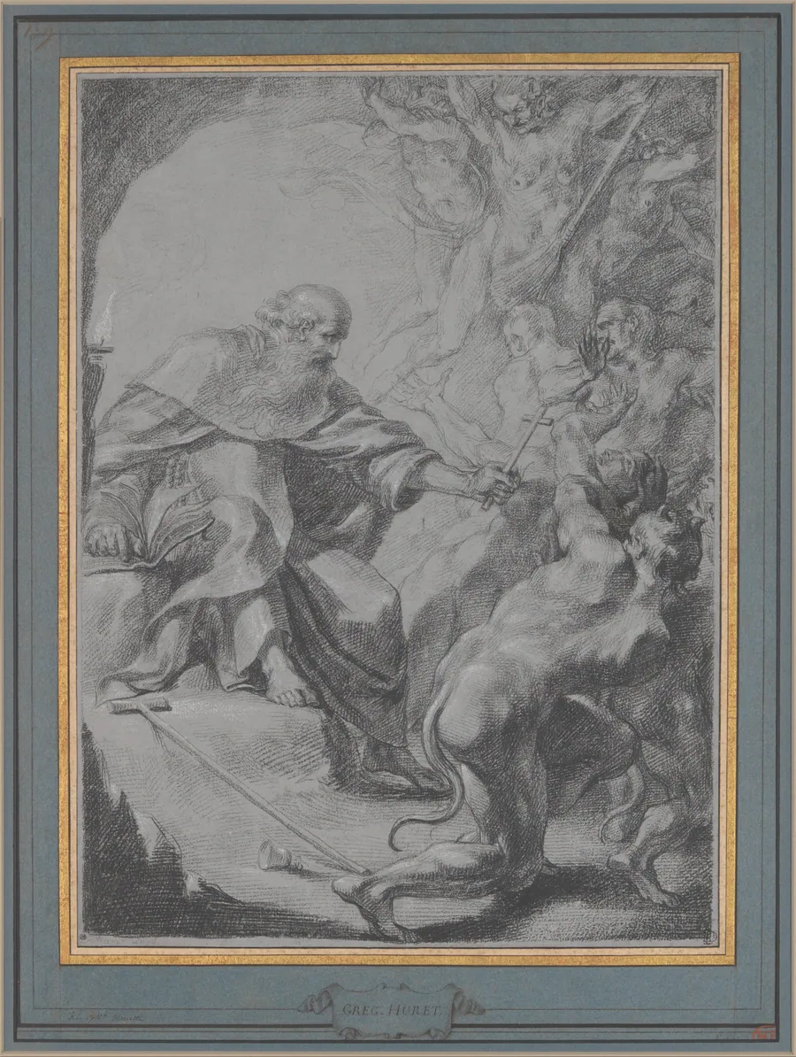 St. Anthony of Egypt Driving Away Devils by Grégoire Huret