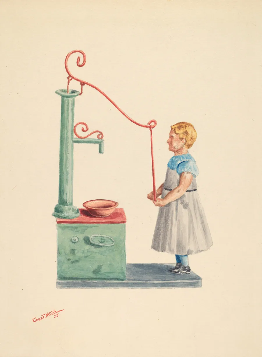 Toy Bank: Dutch Girl at Well by Charles Moss