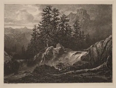 Mountain Waterfall