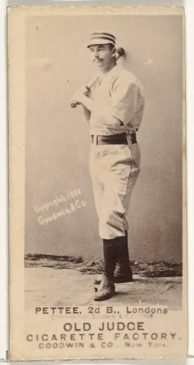 Patrick E. "Pat" Pettee, 2nd Base, London Tecumsehs, from the Old Judge series (N172) for Old Judge Cigarettes
