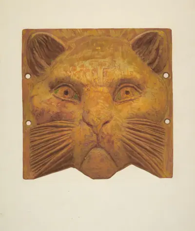 Cast Iron Cat's Head