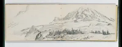 Sibertz Cap, Mount Tacoma Aug 23 1885 (from Sketchbook X)