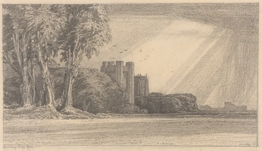 Landscape with Castle by F. L. Griggs
