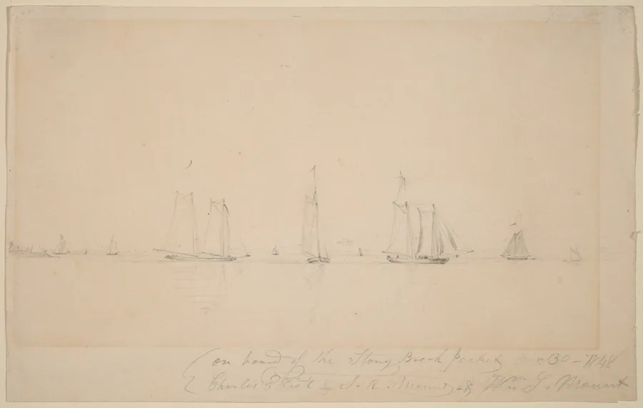 On Board of the Stony Brook Packet by William Sidney Mount