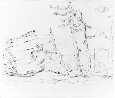 From the Catskills Looking South (from Sketchbook)