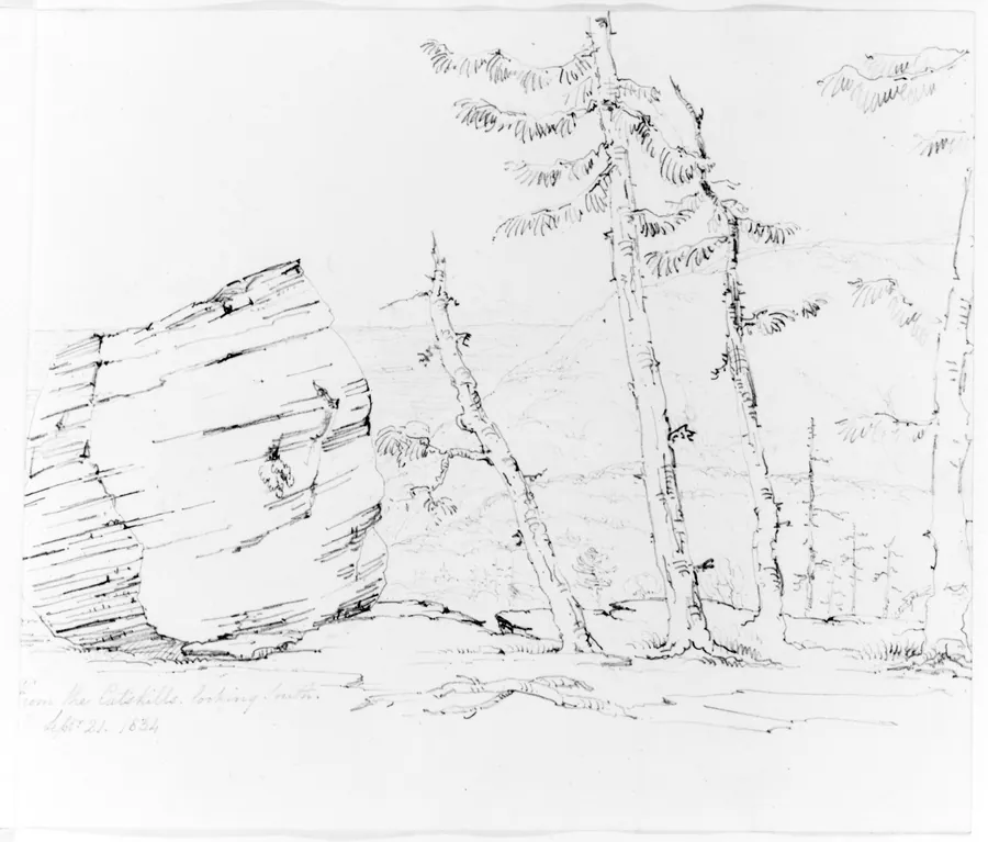 From the Catskills Looking South (from Sketchbook) by John William Casilear