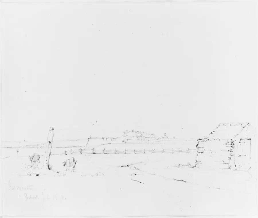 Fort Monekton (from Sketchbook) by John William Casilear