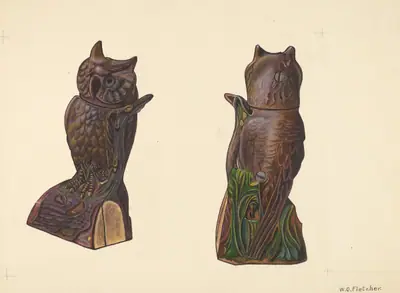 Owl on Log Bank