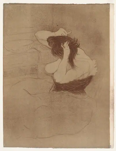 Elles: Woman Combing Her Hair
