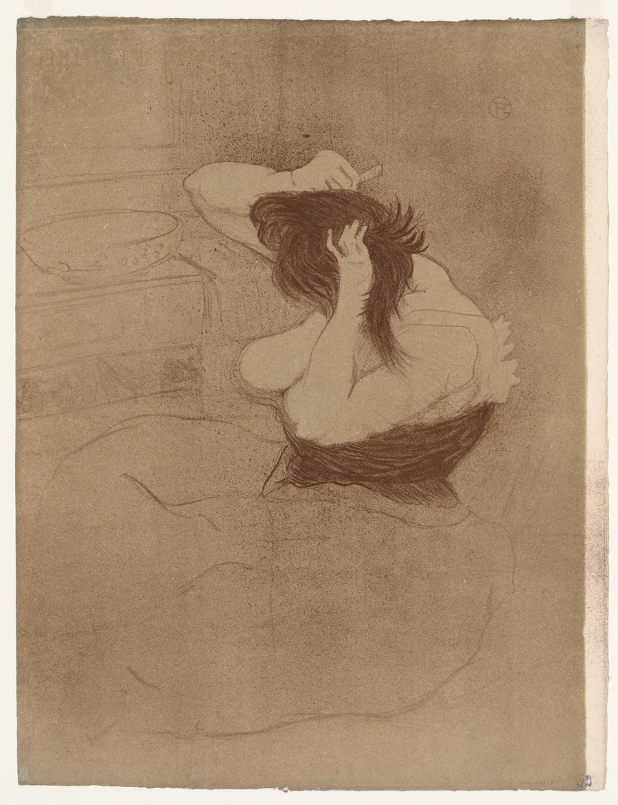 Elles: Woman Combing Her Hair by Henri de Toulouse-Lautrec