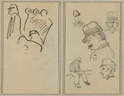 Soldiers; Four Soldiers and a Seated Figure [verso]