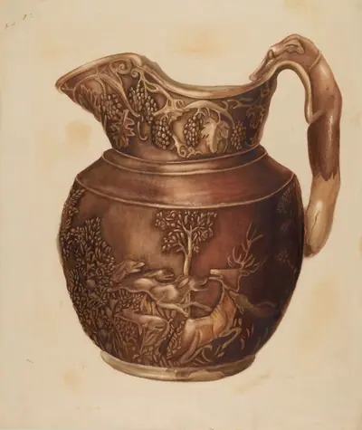 Pitcher w/ Hound Handle