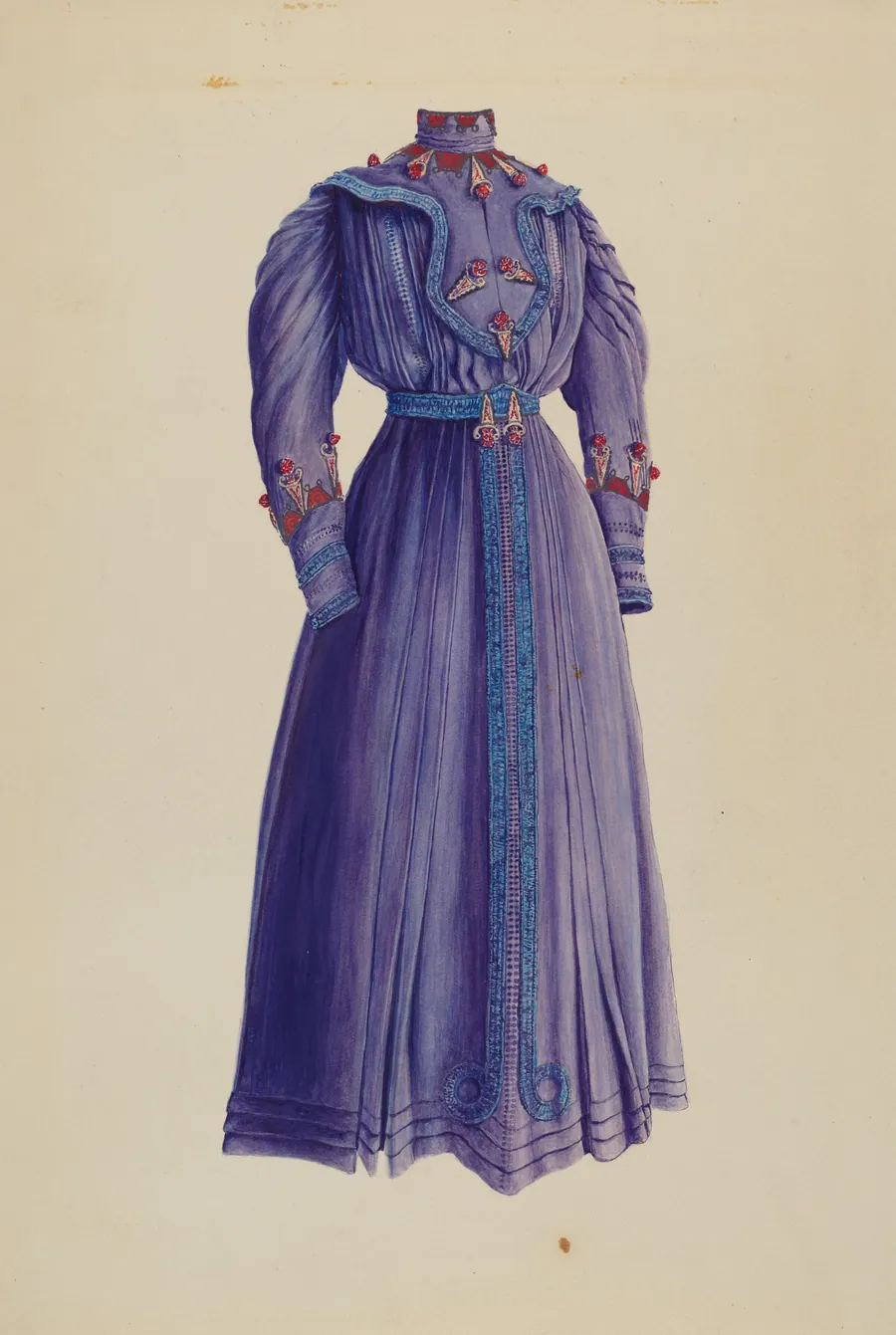 Blue Afternoon Dress by Lucien Verbeke