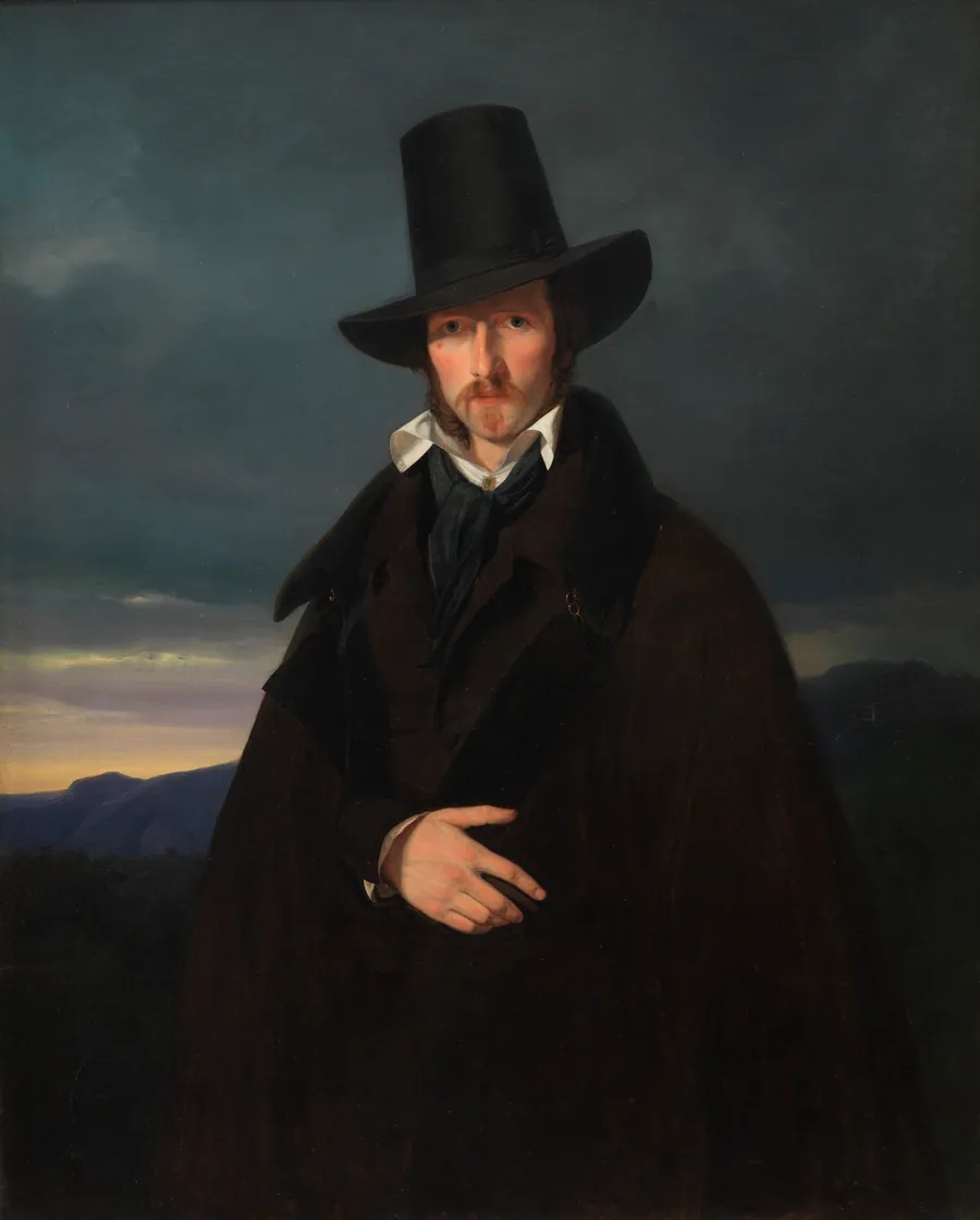 Portræt af den tyske maler Wilhelm von Kaulbach by Wilhelm Bendz