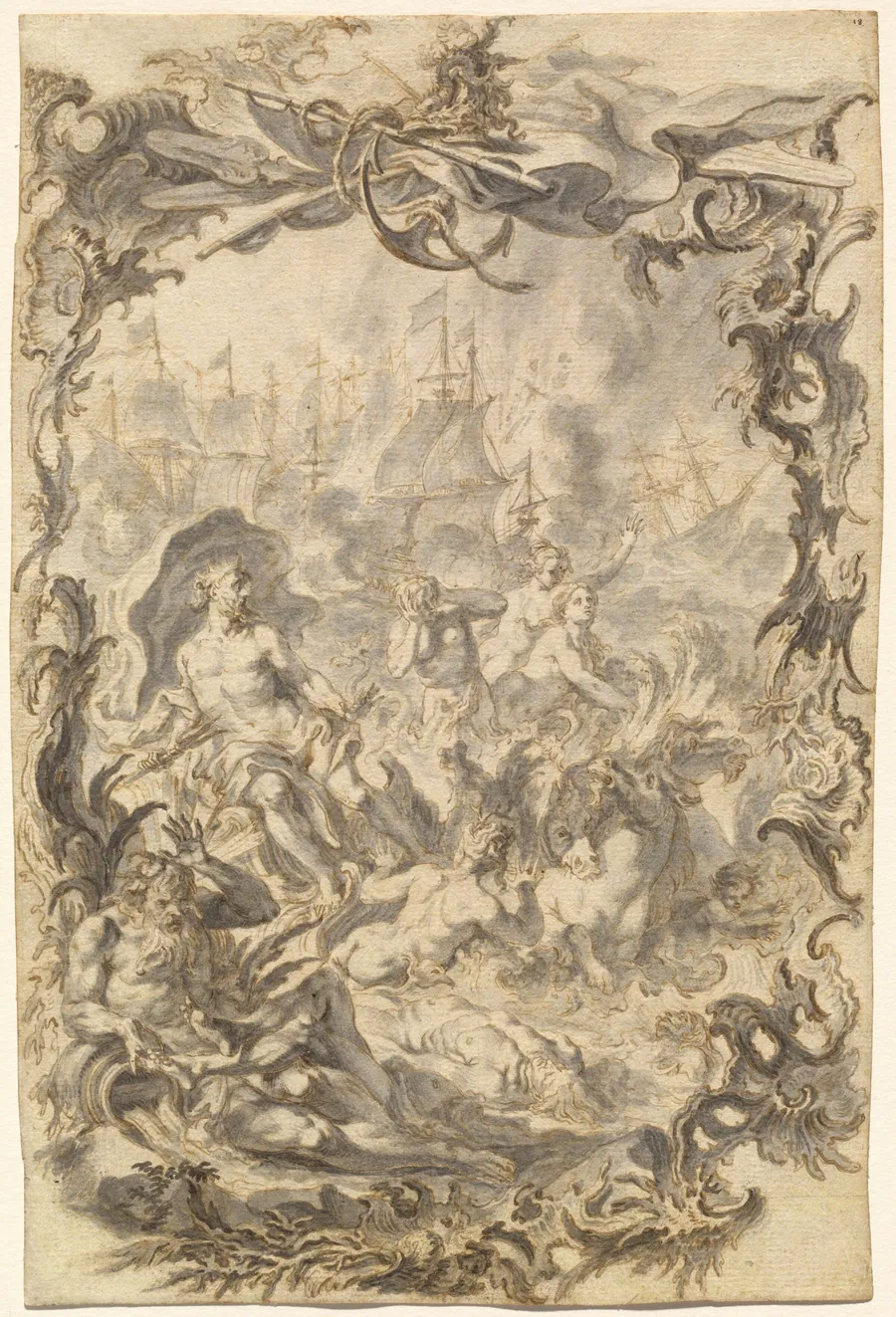 The Horrors of War: A Sea Battle by Gottfried Bernhard Götz