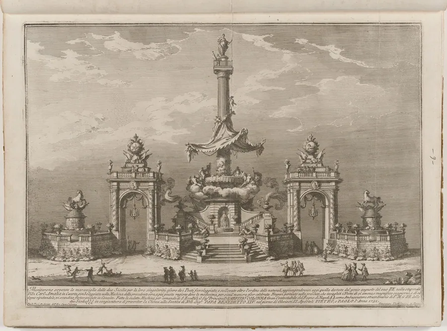 The Seconda Macchina for the Chinea of 1752: The Banquet of the Gods in Villa Carl'Amalia in Caserta by Giuseppe Vasi