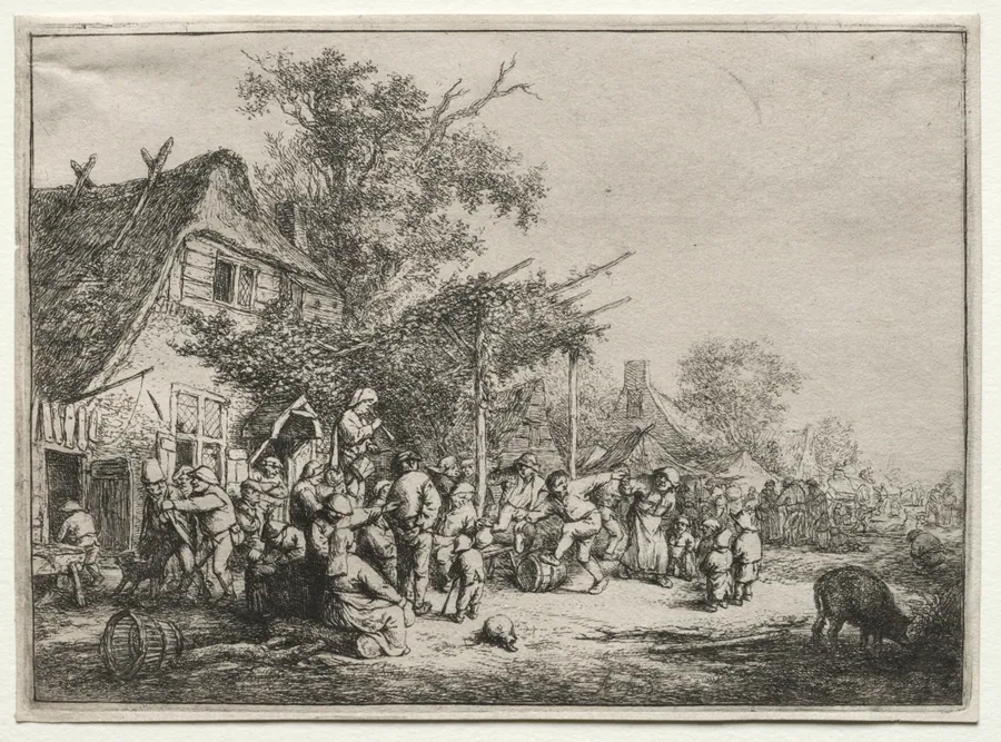 Festival Under the Trellis by Adriaen van Ostade