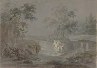 Wooded Cliffs along a Riverbank