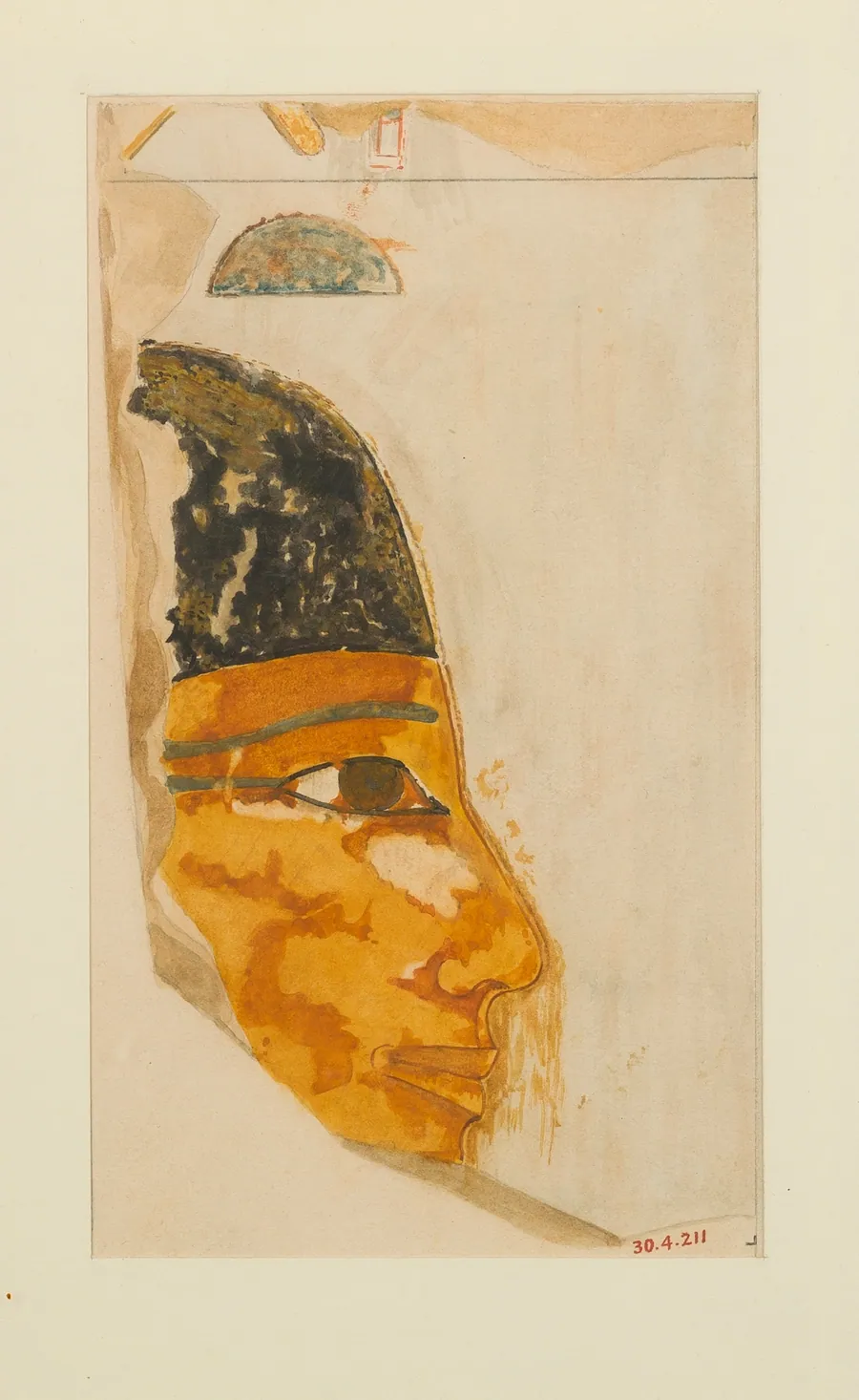 Face of Seniseneb, Tomb of Puyemre by Norman de Garis Davies