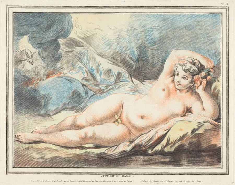 Jupiter and Danaë by Louis-Marin Bonnet