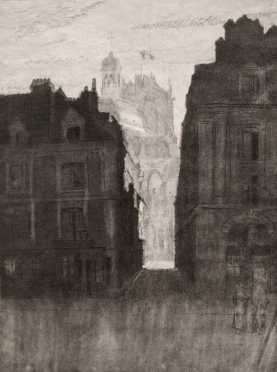 Dieppe, La Rue Notre Dame by Walter Sickert
